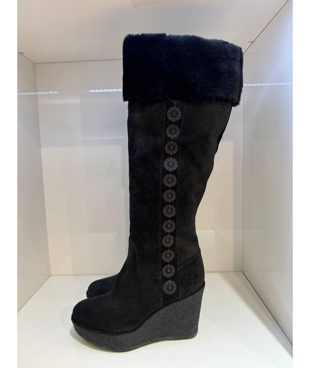 STUART WEITZMAN Черные замшевые сапоги, фото 4