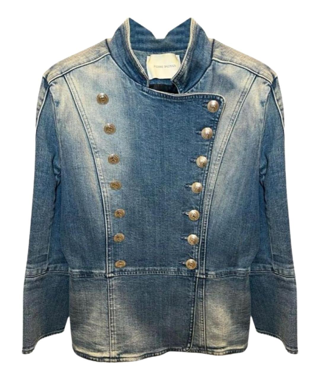 PIERRE BALMAIN Голубой деним жакет/пиджак, фото 1