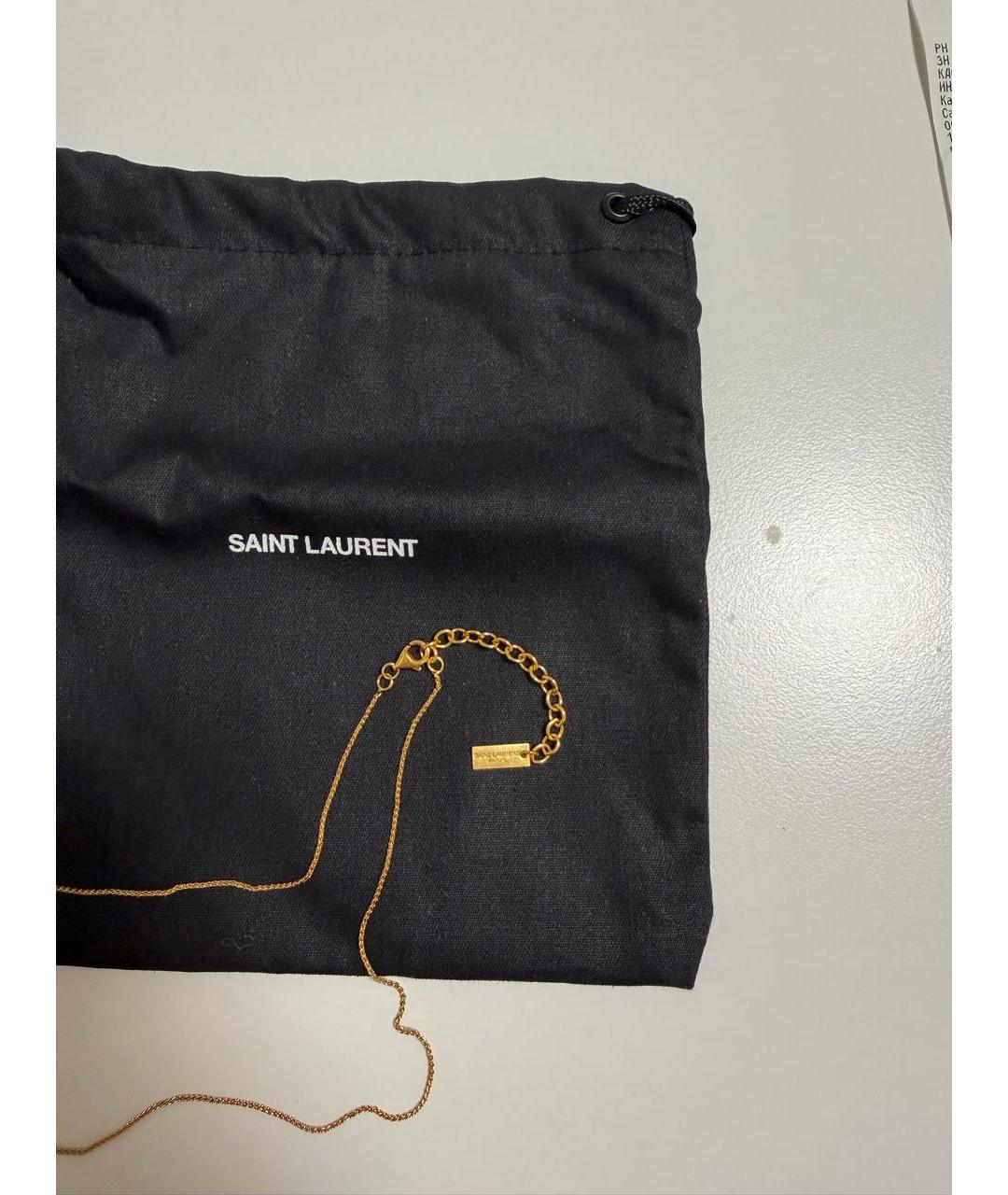 SAINT LAURENT Золотая металлическая подвеска, фото 5