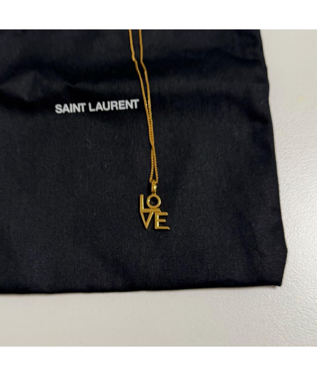 SAINT LAURENT Золотая металлическая подвеска, фото 3