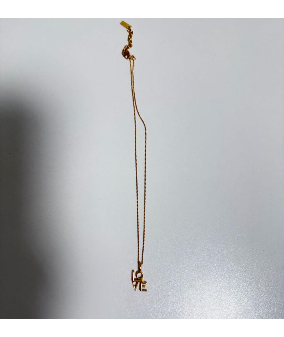 SAINT LAURENT Золотая металлическая подвеска, фото 7