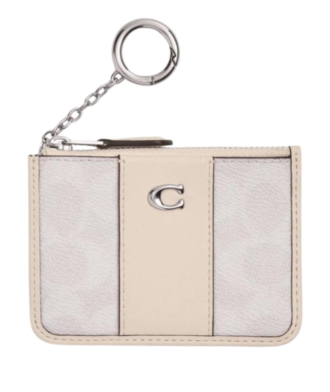 COACH Бежевый кожаный кардхолдер, фото 1