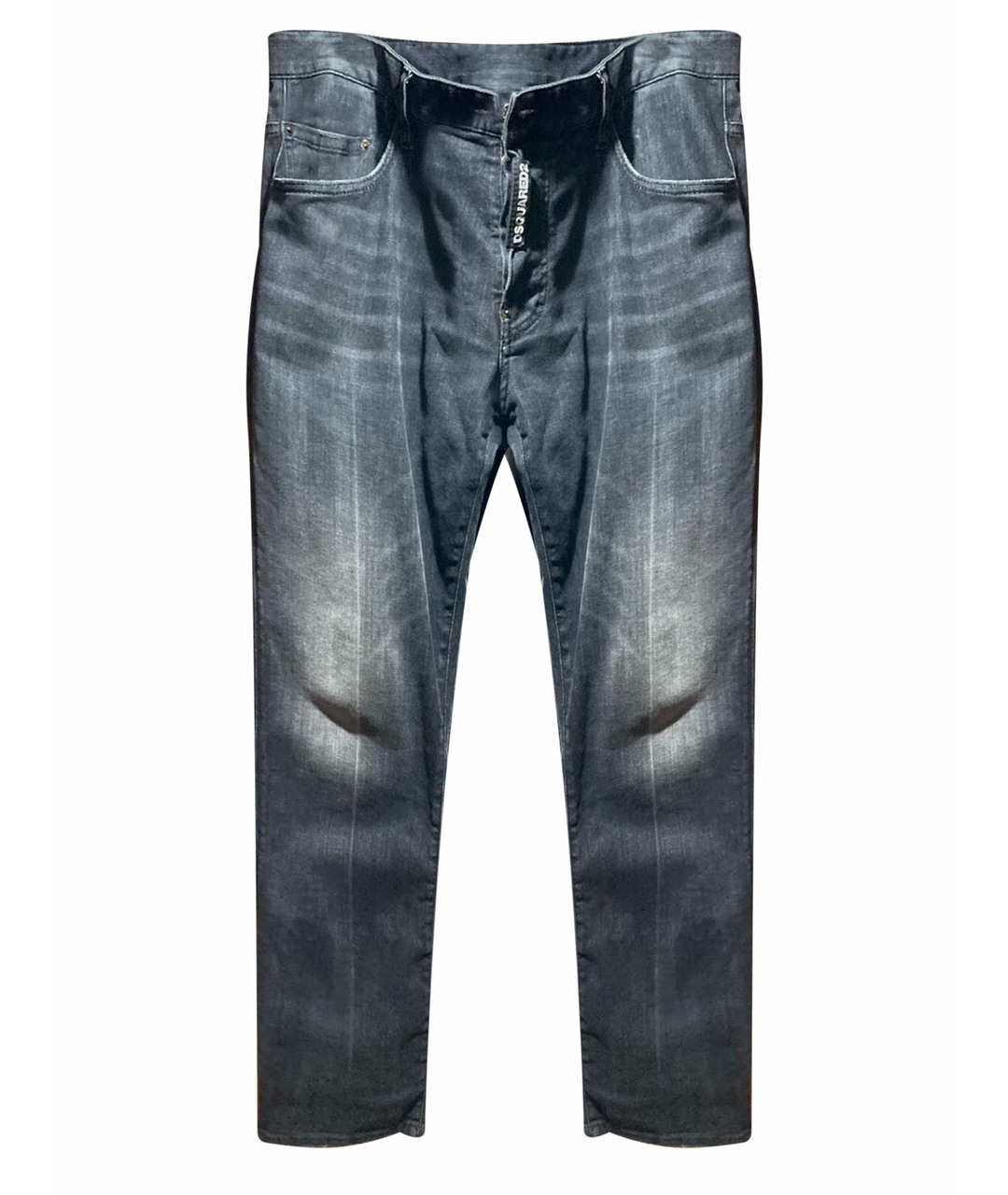 DSQUARED2 Черные хлопко-эластановые прямые джинсы, фото 1