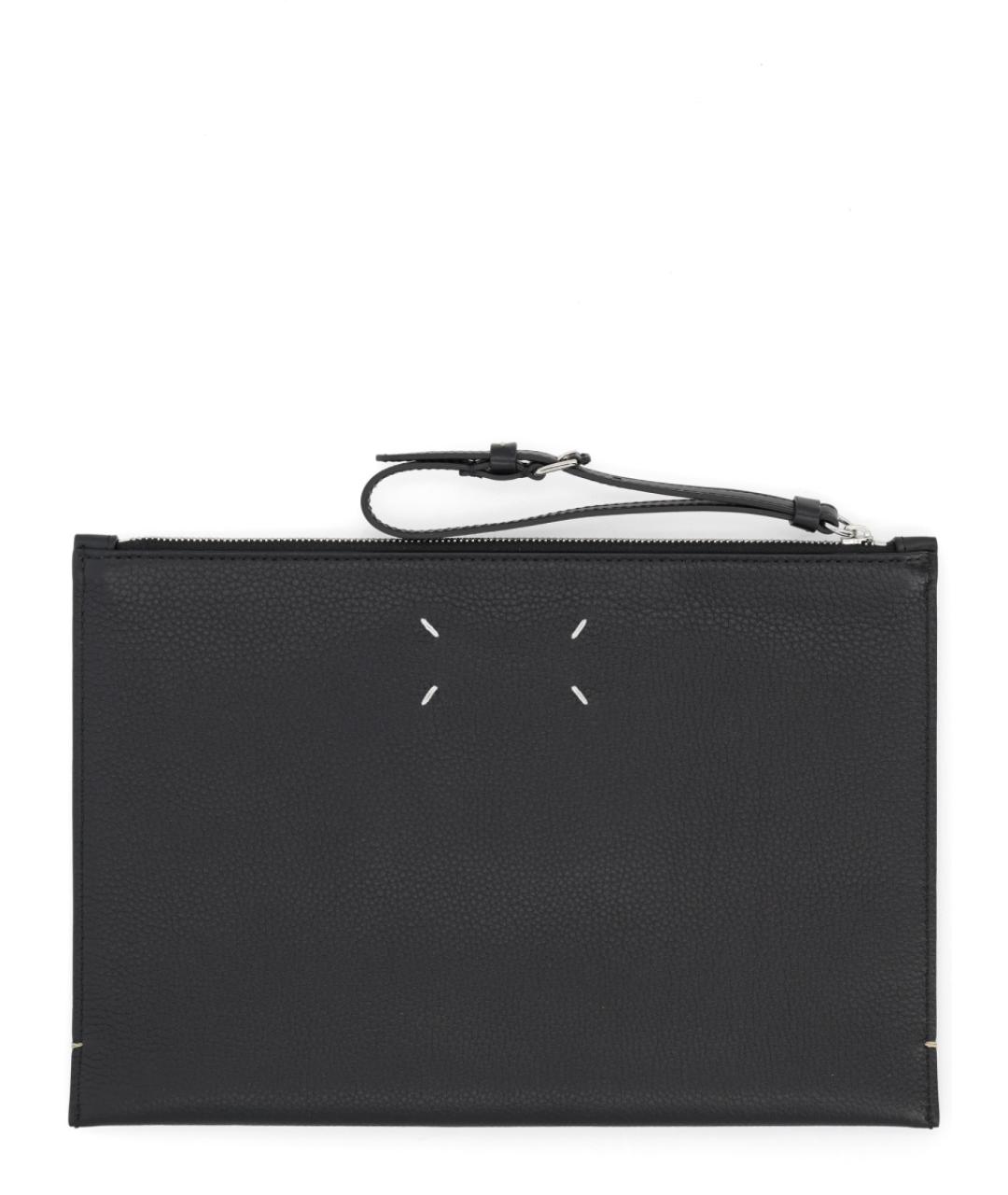 MAISON MARGIELA Черный кожаный кошелек, фото 2