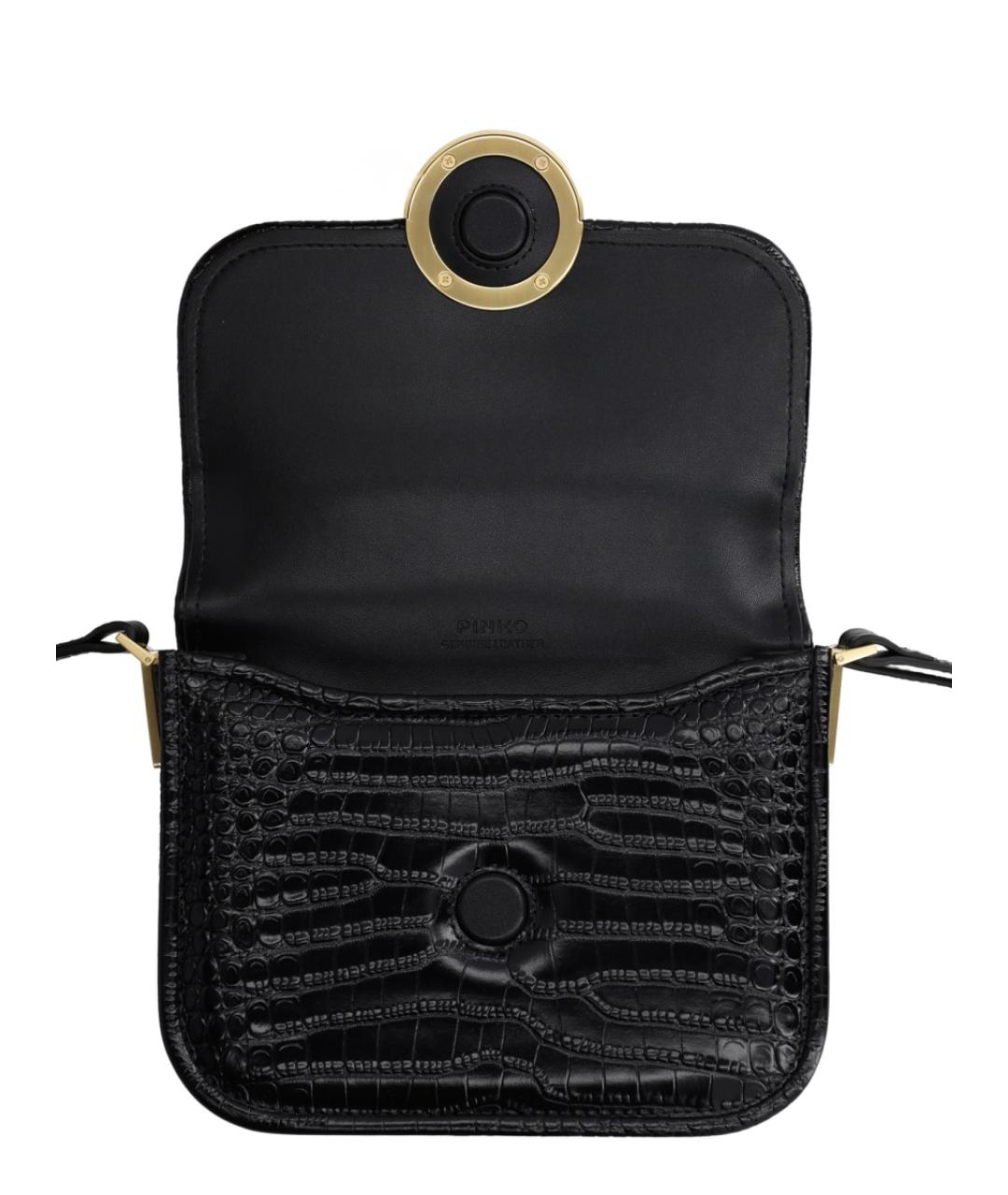 PINKO Черная кожаная сумка через плечо, фото 3