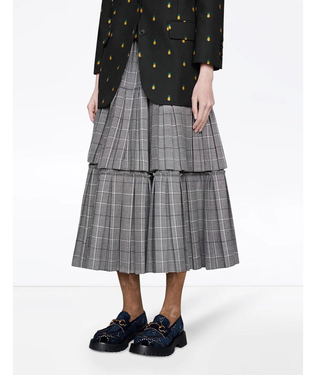 GUCCI Синие текстильные лоферы, фото 5