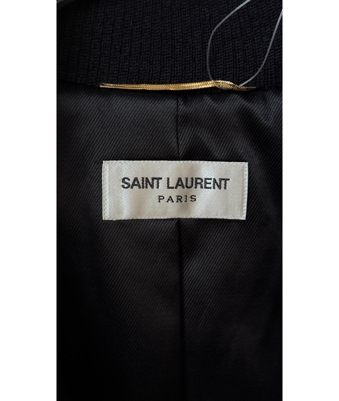 SAINT LAURENT Черный шерстяной жакет/пиджак, фото 3