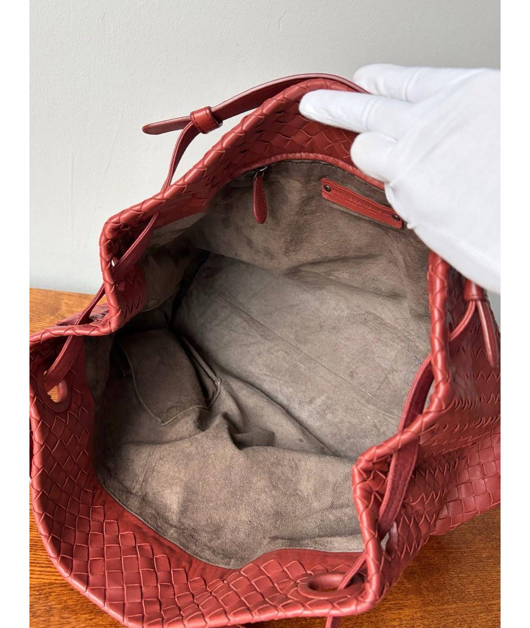 BOTTEGA VENETA Оранжевая кожаная сумка через плечо, фото 8