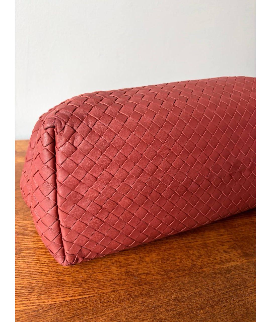 BOTTEGA VENETA Оранжевая кожаная сумка через плечо, фото 6