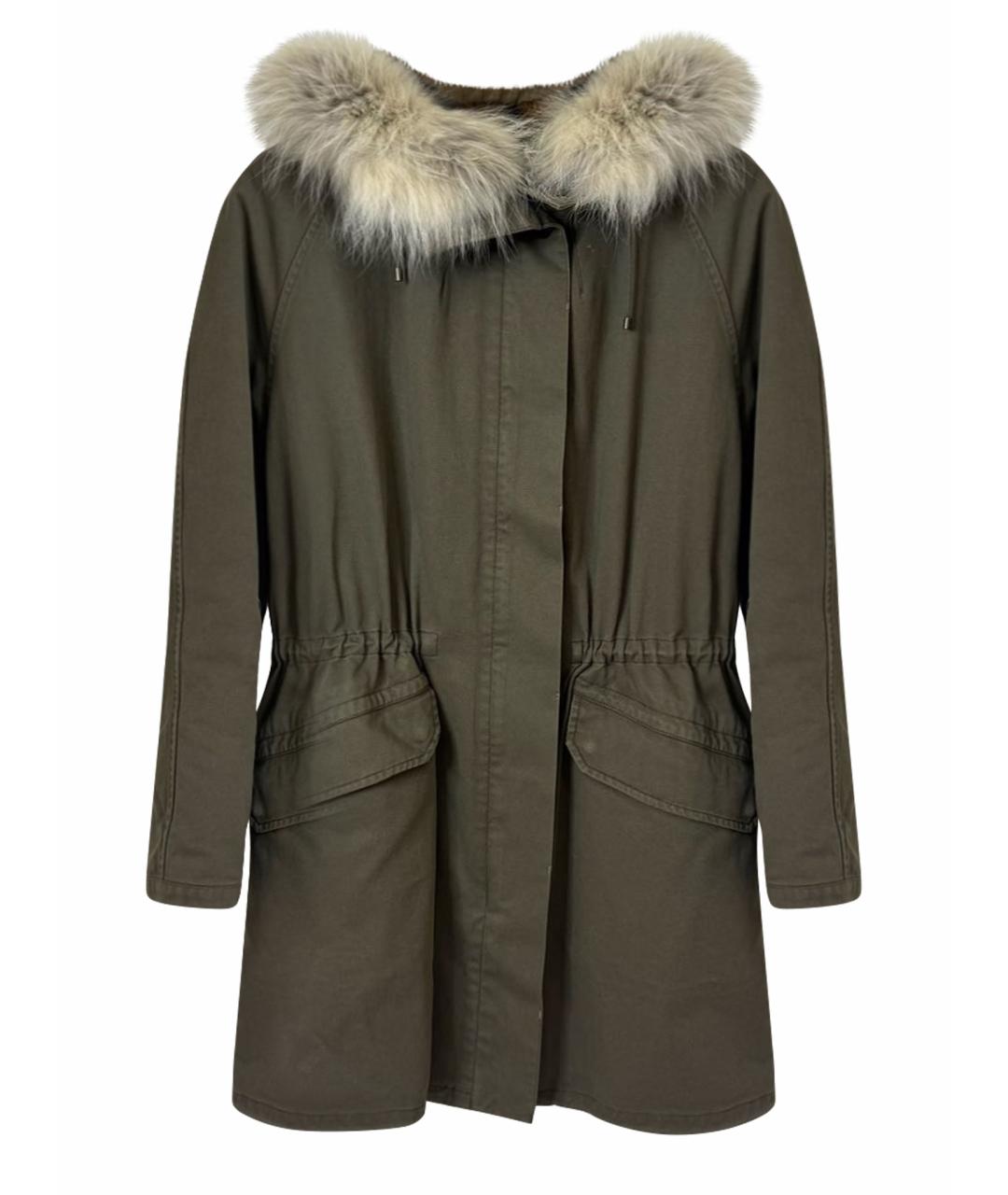 ARMY YVES SALOMON Хаки меховая парка, фото 1