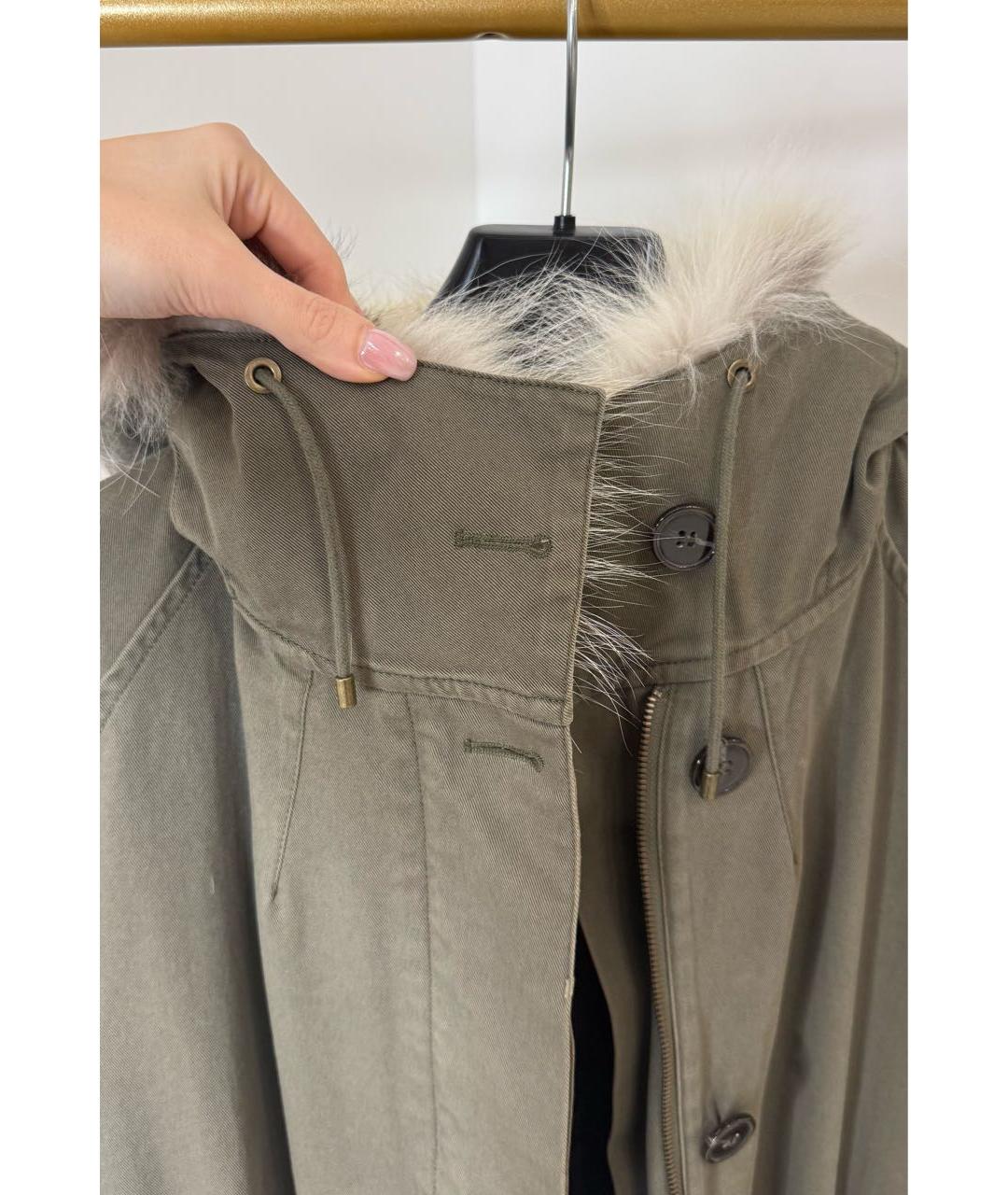 ARMY YVES SALOMON Хаки меховая парка, фото 8