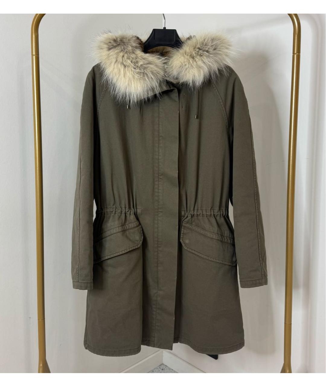 ARMY YVES SALOMON Хаки меховая парка, фото 9