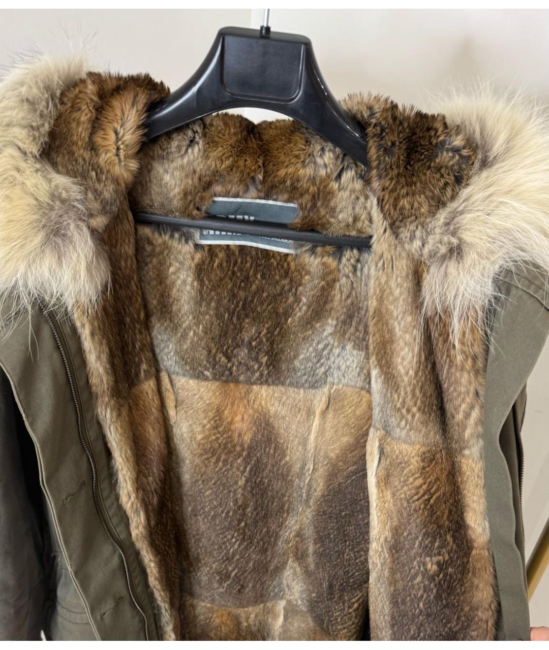 ARMY YVES SALOMON Хаки меховая парка, фото 5