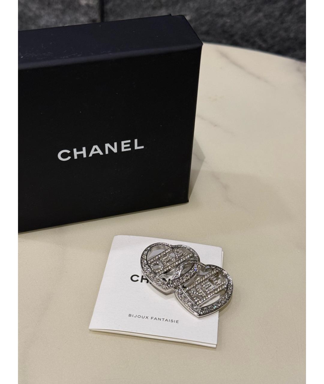 CHANEL Серебряная металлическая булавка / брошь, фото 3
