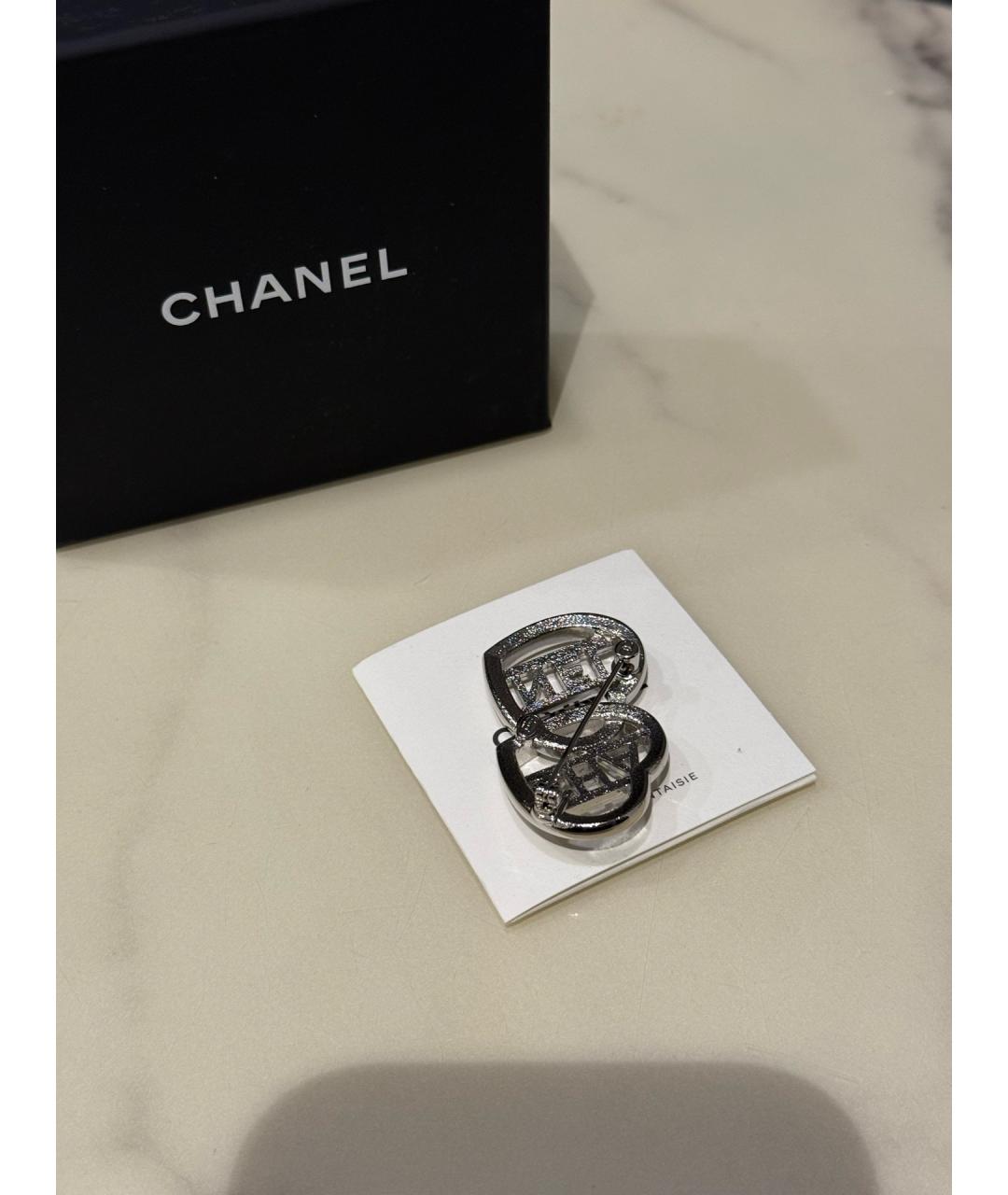 CHANEL Серебряная металлическая булавка / брошь, фото 2