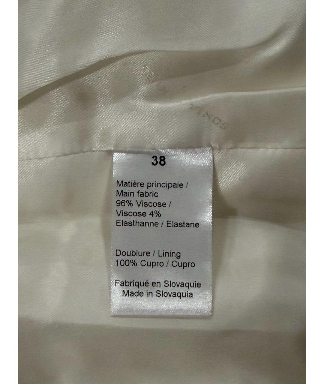 SONIA RYKIEL Белый вискозный костюм с брюками, фото 5