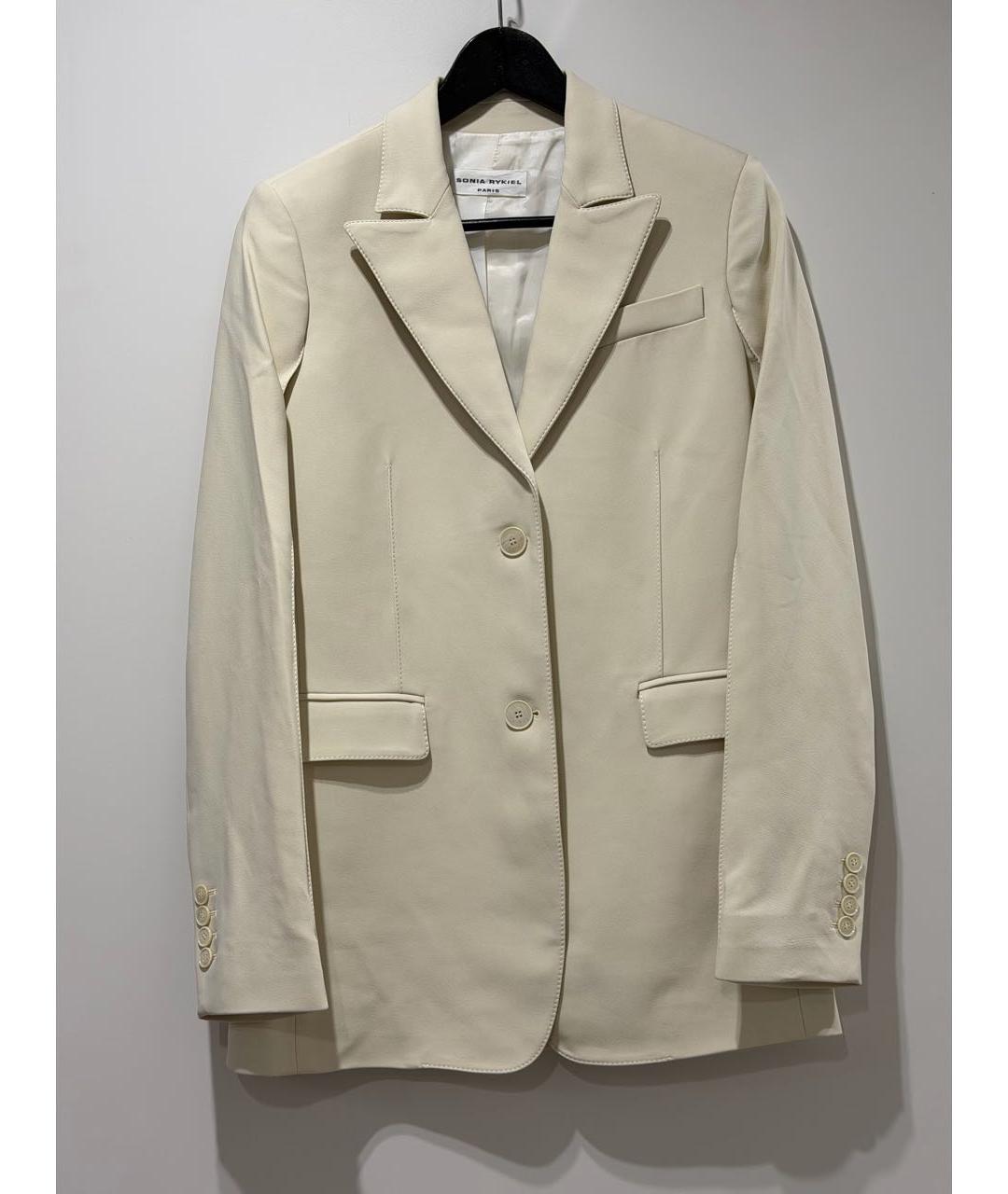 SONIA RYKIEL Белый вискозный костюм с брюками, фото 9