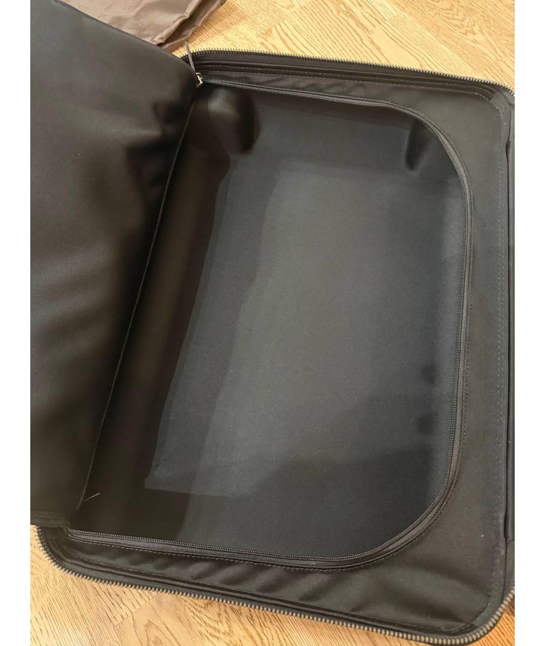 LOUIS VUITTON Черный кожаный чемодан, фото 4