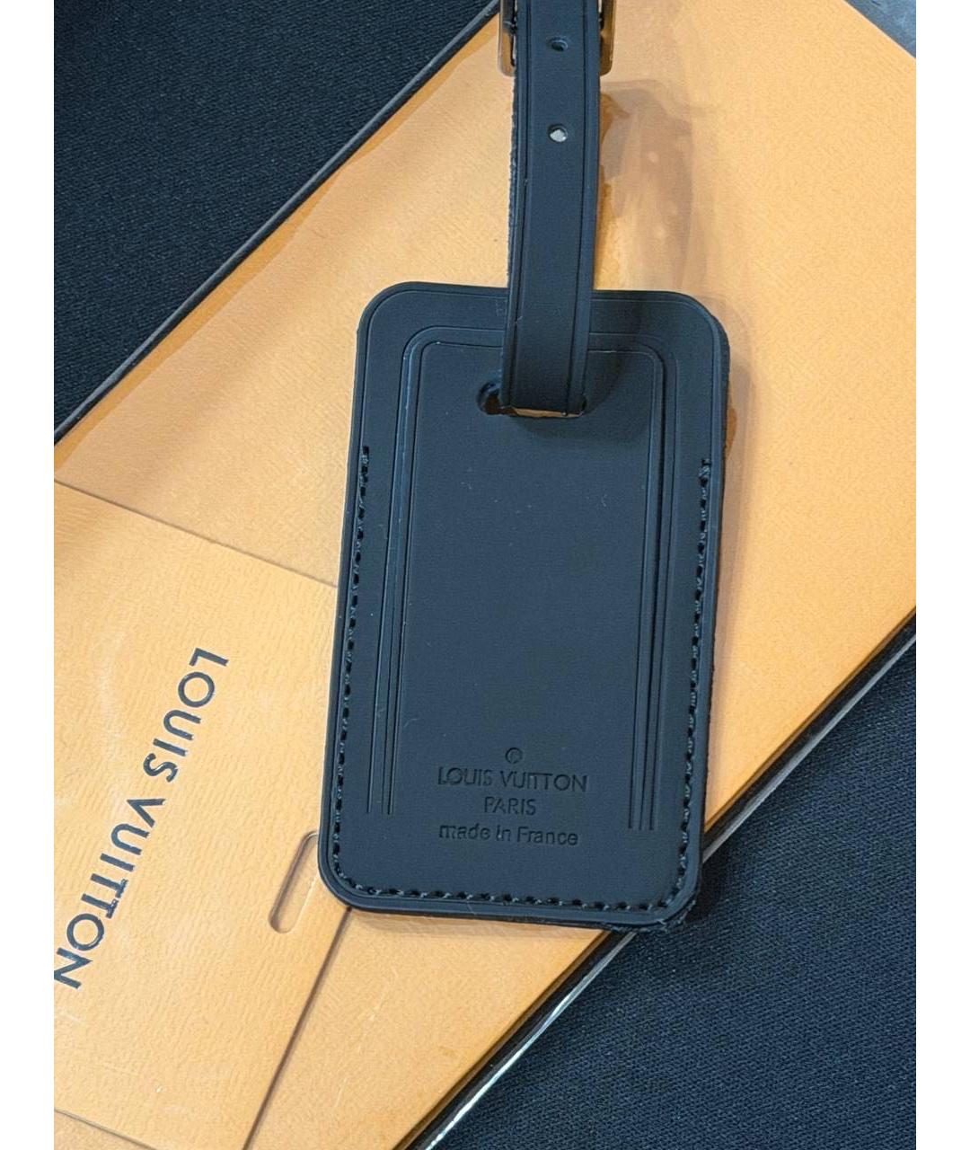 LOUIS VUITTON Черный кожаный чемодан, фото 5