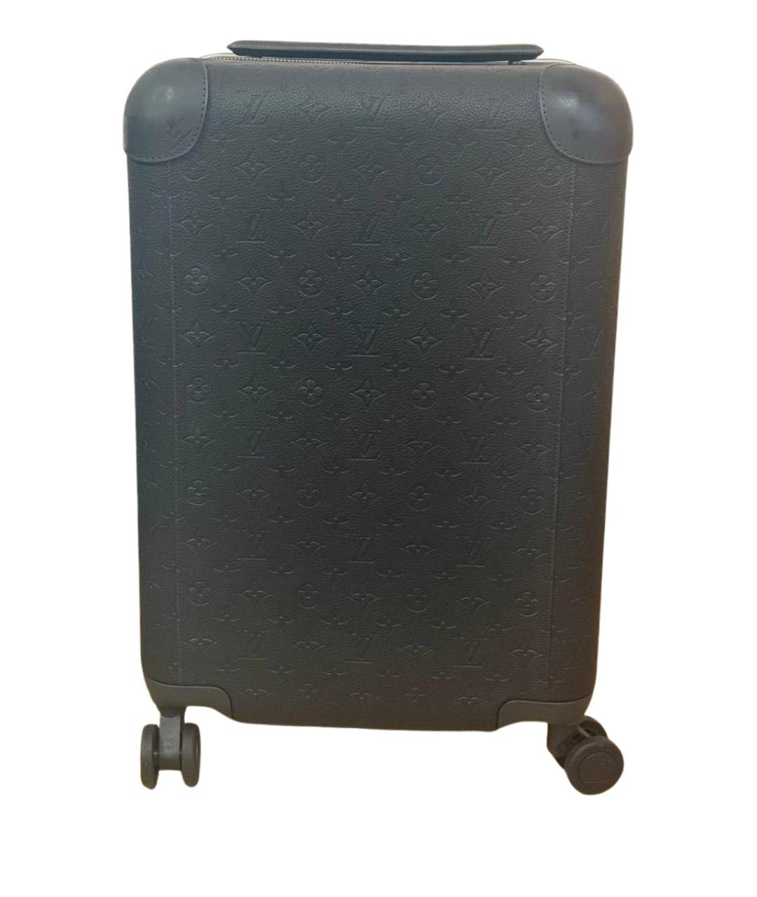 LOUIS VUITTON Черный кожаный чемодан, фото 1