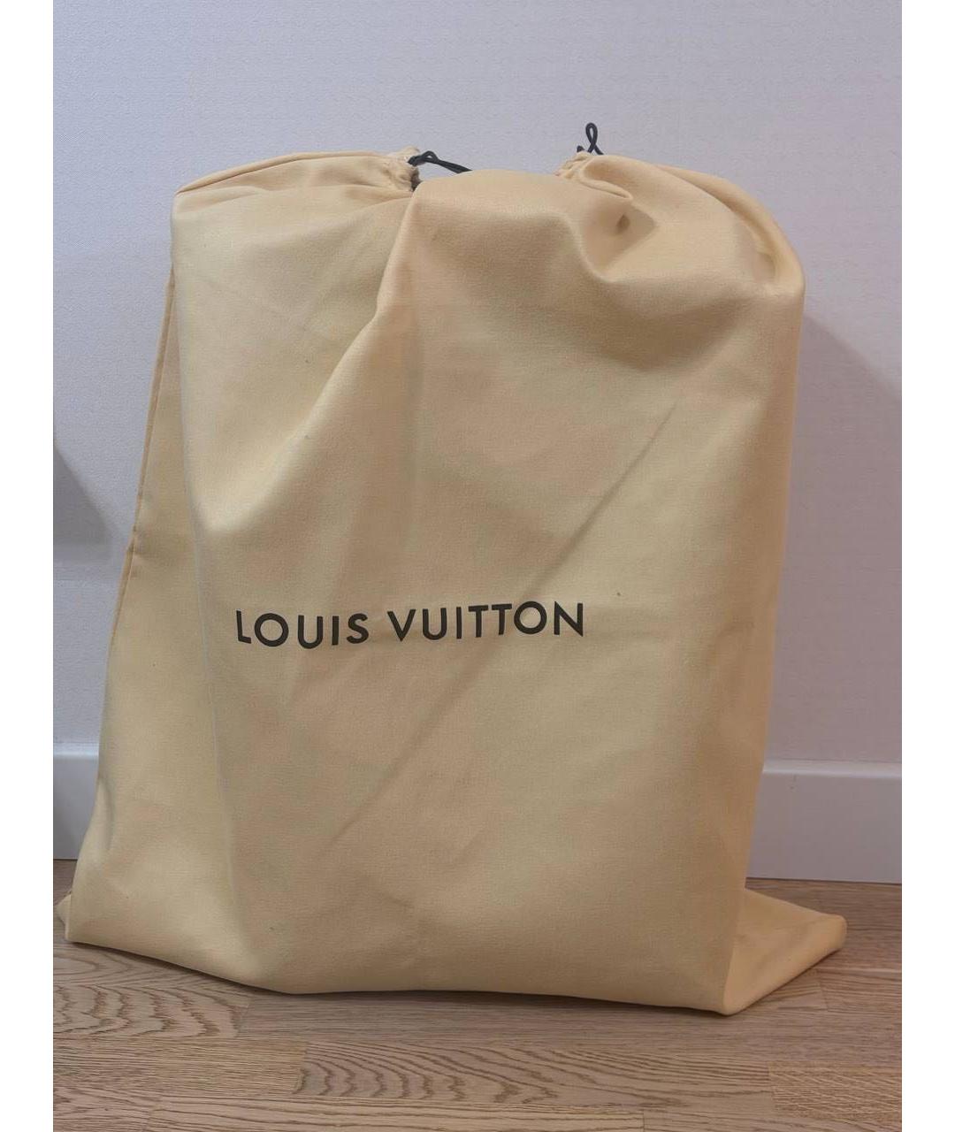 LOUIS VUITTON Черный кожаный чемодан, фото 8