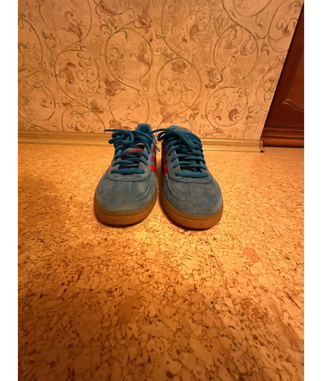 ADIDAS Бирюзовые замшевые низкие кроссовки / кеды, фото 2