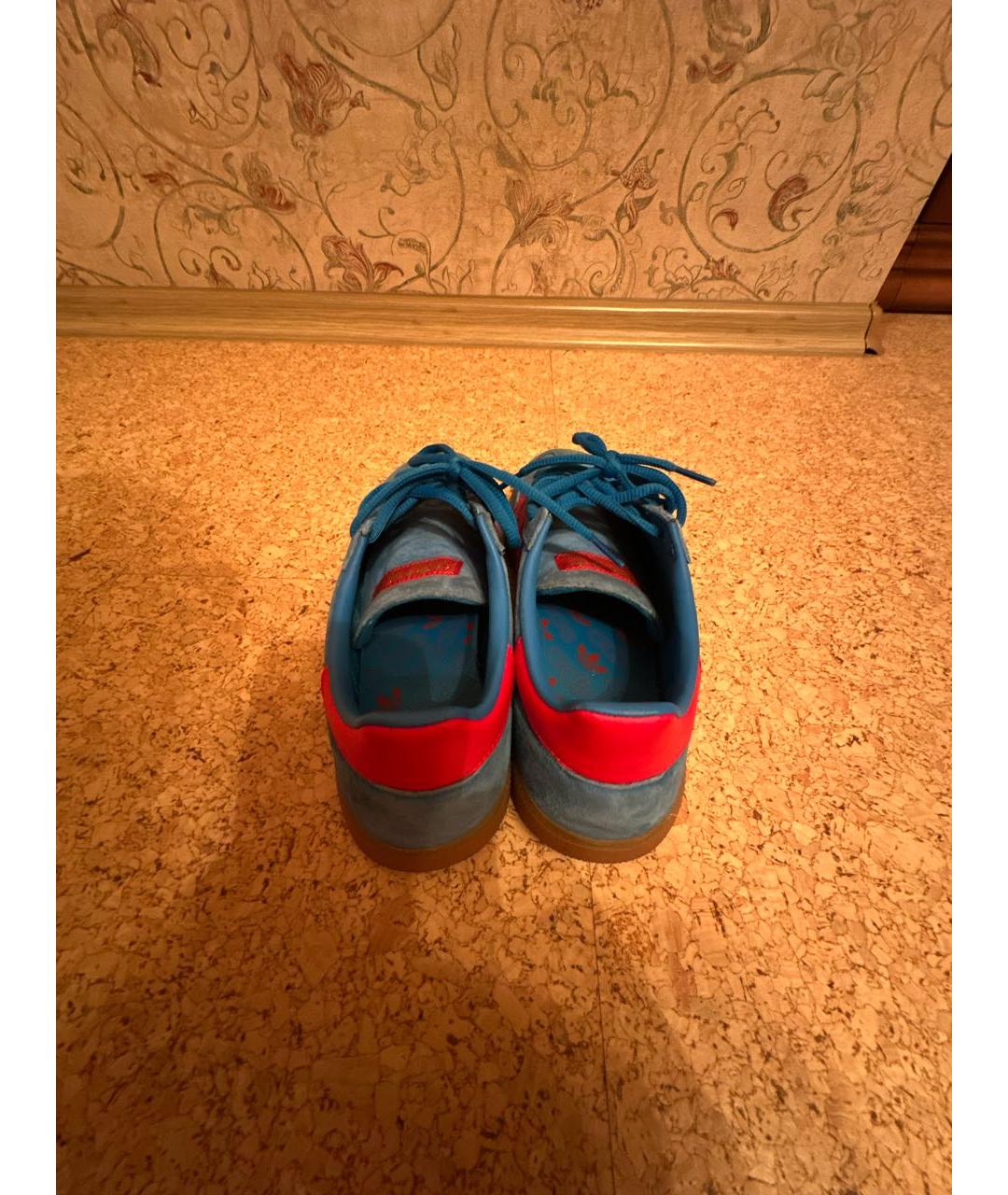 ADIDAS Бирюзовые замшевые низкие кроссовки / кеды, фото 3