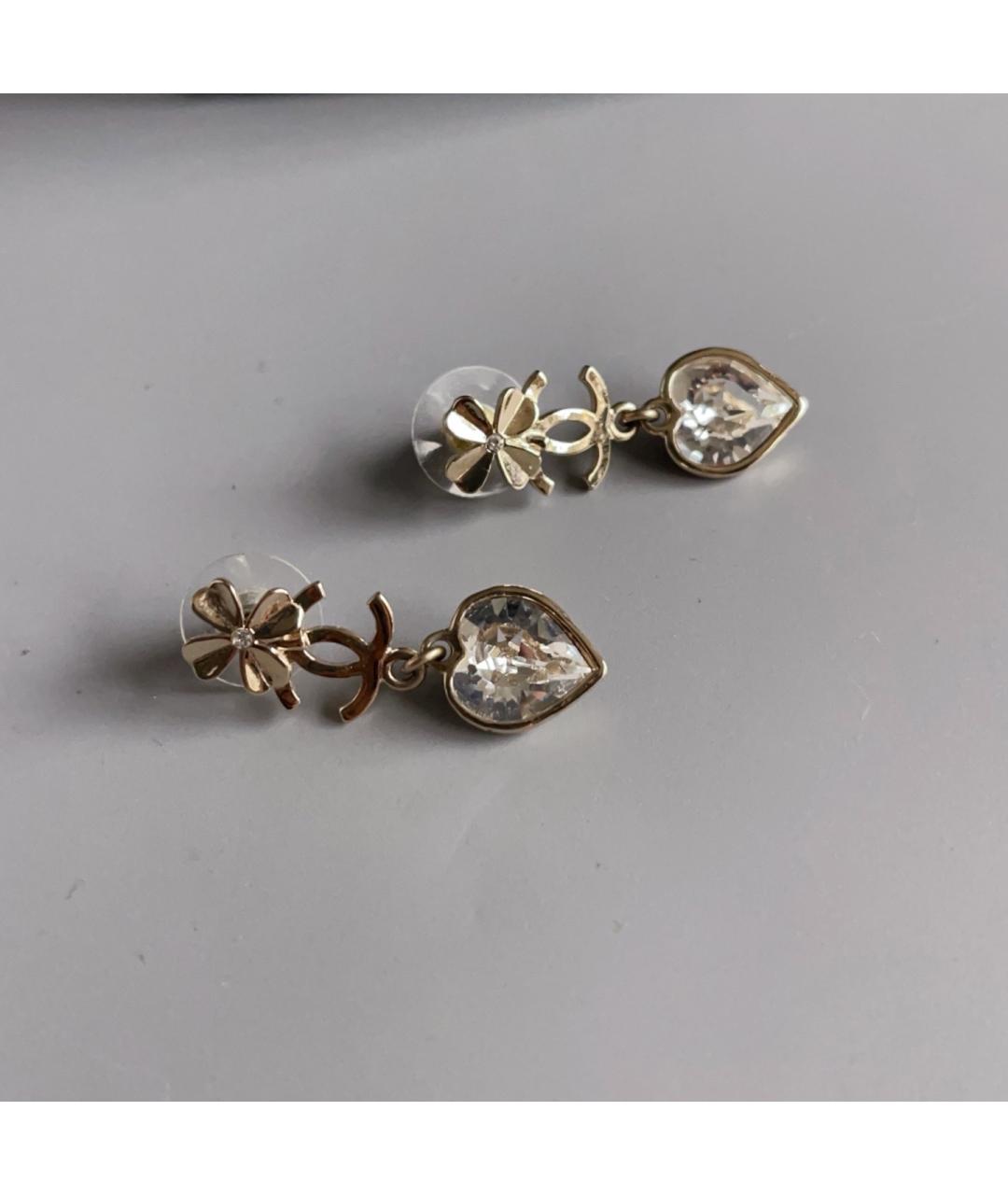 CHANEL Золотые металлические серьги, фото 3