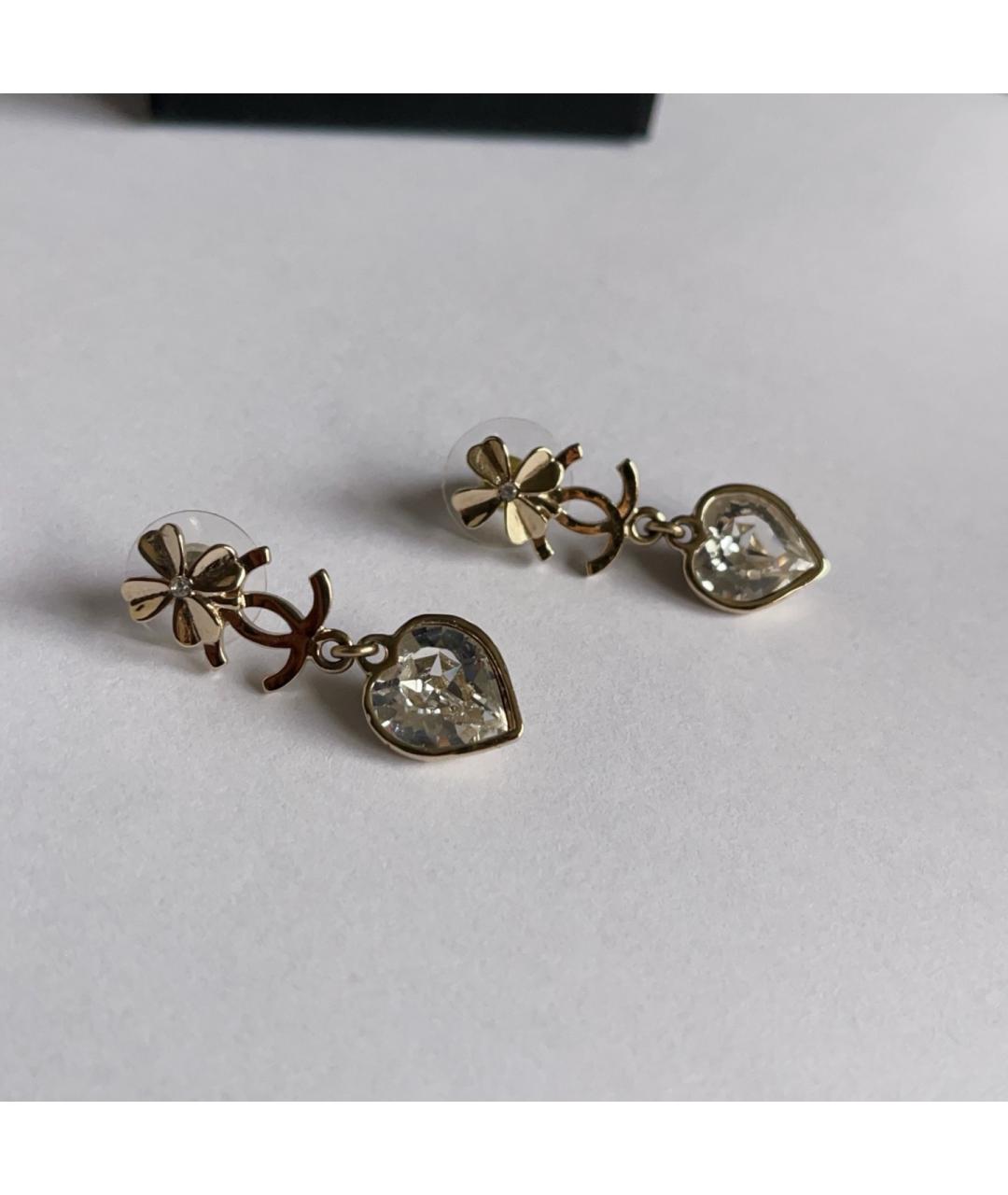 CHANEL Золотые металлические серьги, фото 5