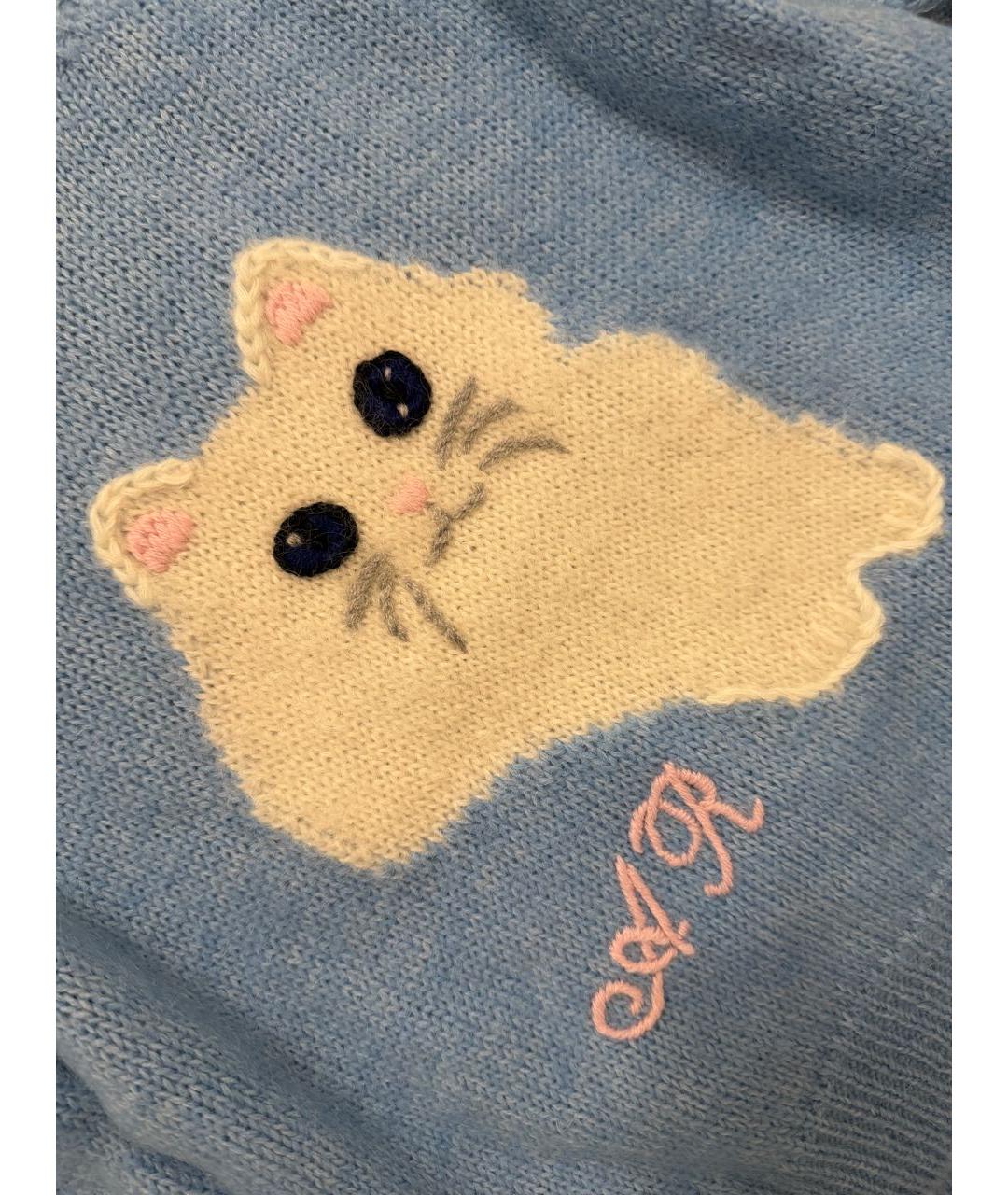 ALESSANDRA RICH Голубой шерстяной джемпер / свитер, фото 3