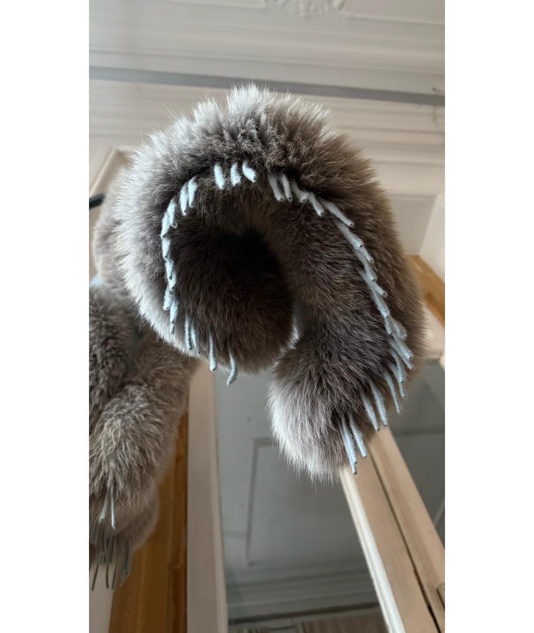 FENDI Бирюзовый кашемировый шарф, фото 4