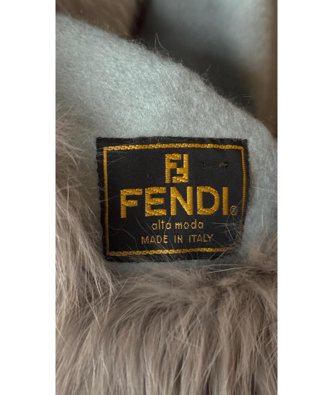 FENDI Бирюзовый кашемировый шарф, фото 3