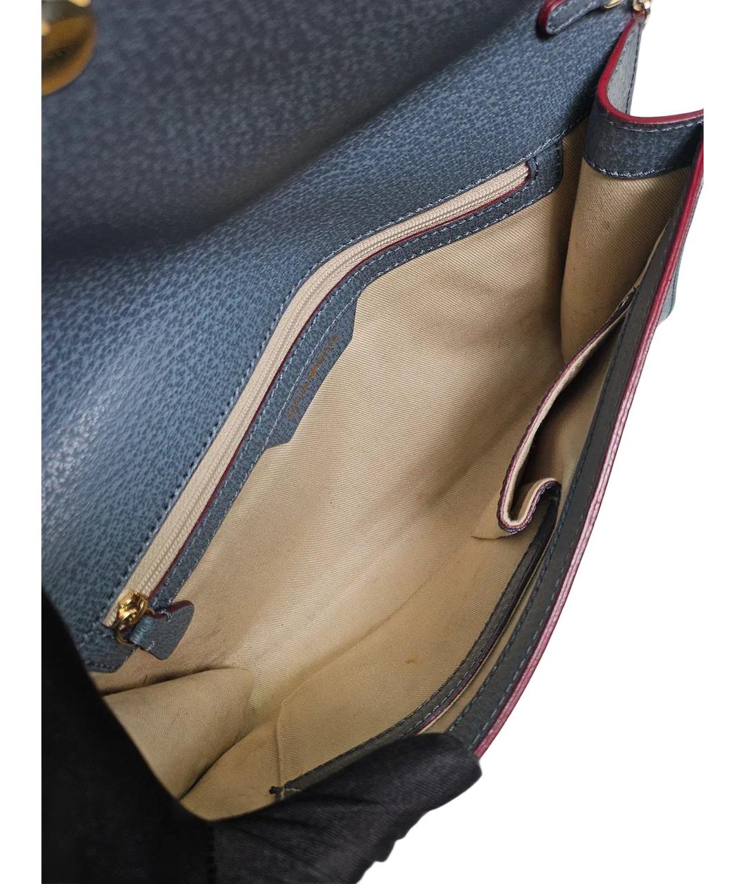 EMPORIO ARMANI Серая кожаная сумка через плечо, фото 9