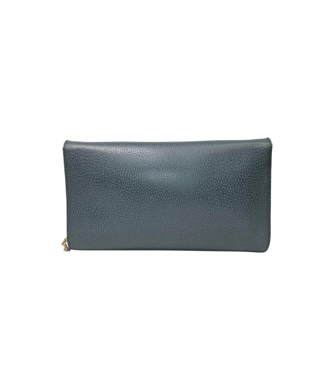 EMPORIO ARMANI Серая кожаная сумка через плечо, фото 2