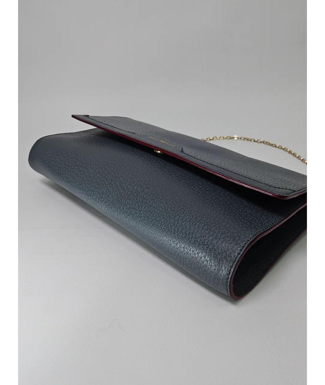 EMPORIO ARMANI Серая кожаная сумка через плечо, фото 6