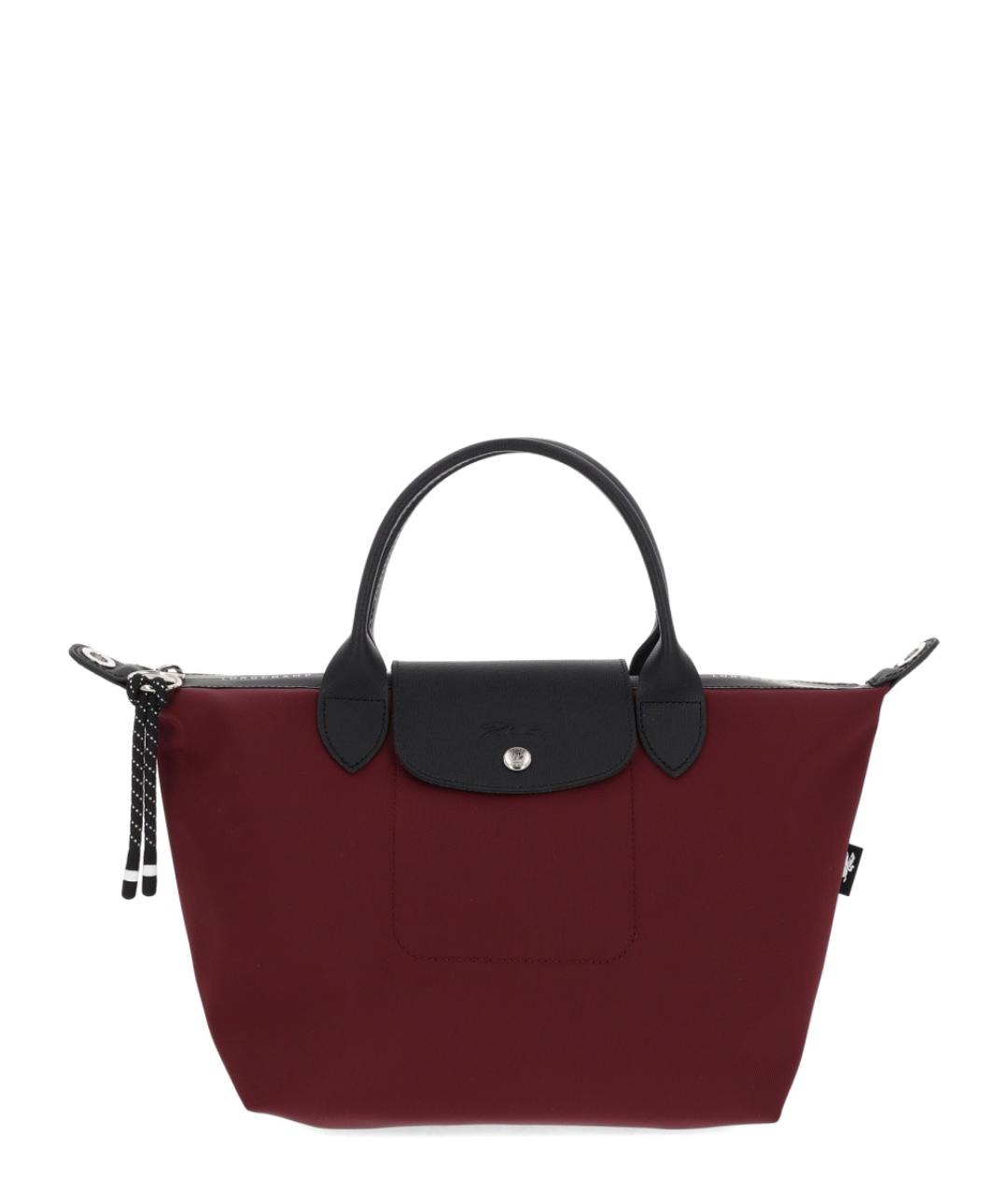 LONGCHAMP Бордовая тканевая сумка тоут, фото 1