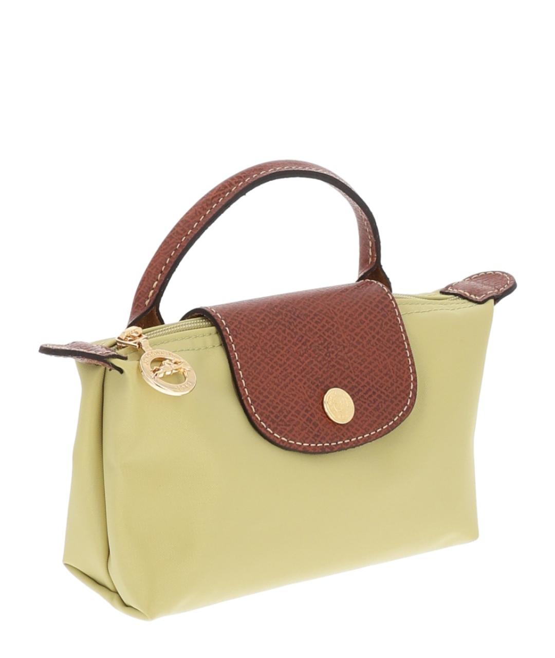 LONGCHAMP Зеленая синтетическая сумка тоут, фото 3