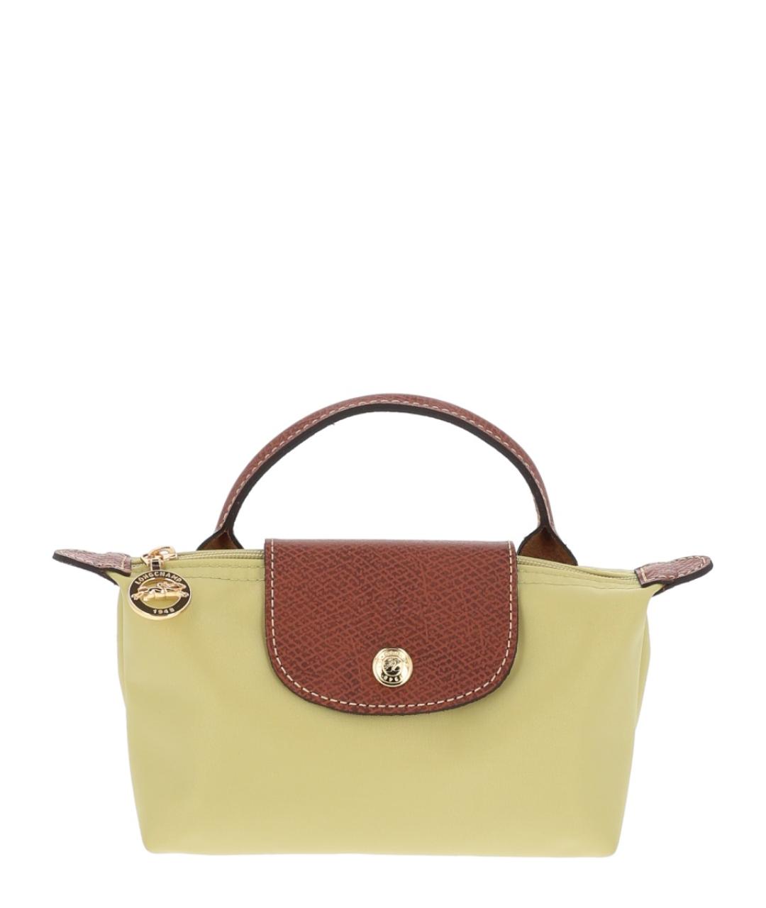 LONGCHAMP Зеленая синтетическая сумка тоут, фото 1