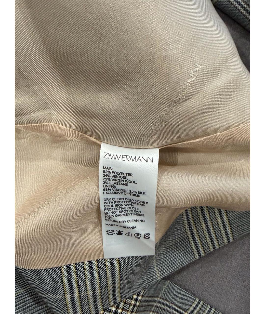 ZIMMERMANN Антрацитовый вискозный костюм с брюками, фото 4