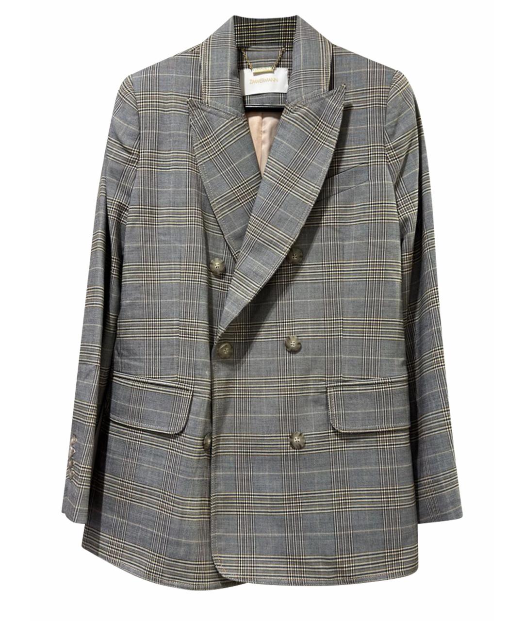 ZIMMERMANN Антрацитовый вискозный костюм с брюками, фото 1