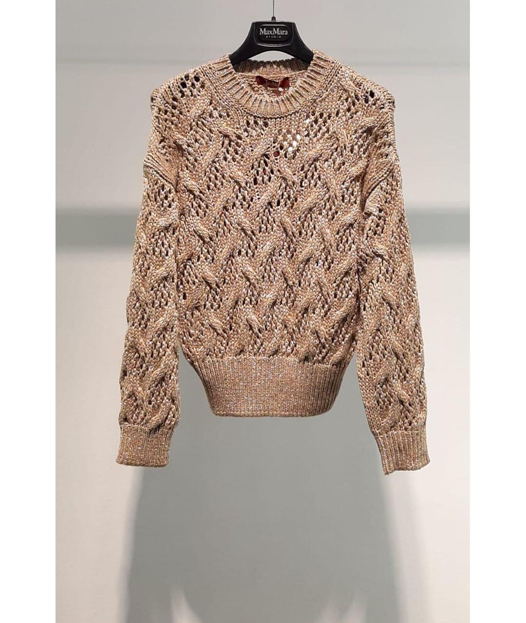 MAX MARA STUDIO Золотой джемпер / свитер, фото 3