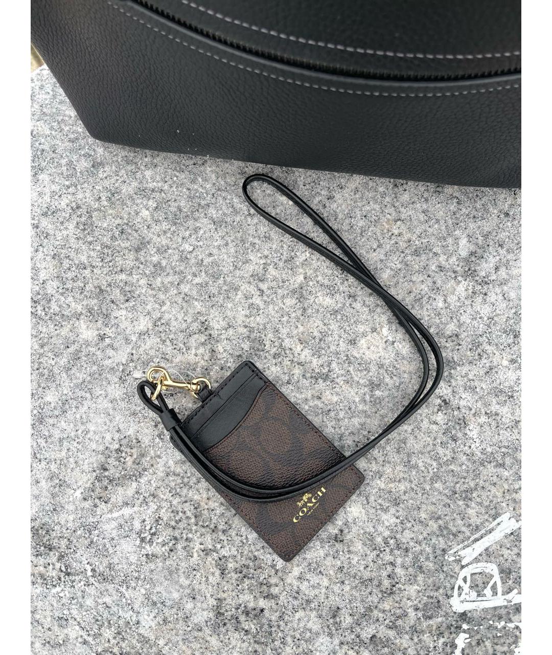 COACH Черный кожаный кардхолдер, фото 2