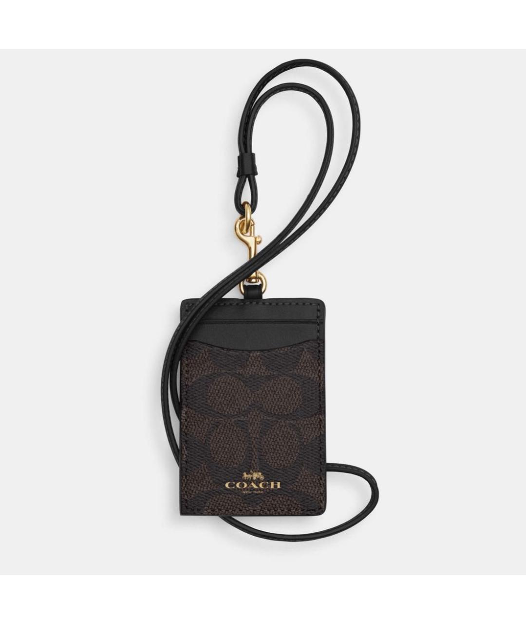COACH Черный кожаный кардхолдер, фото 6