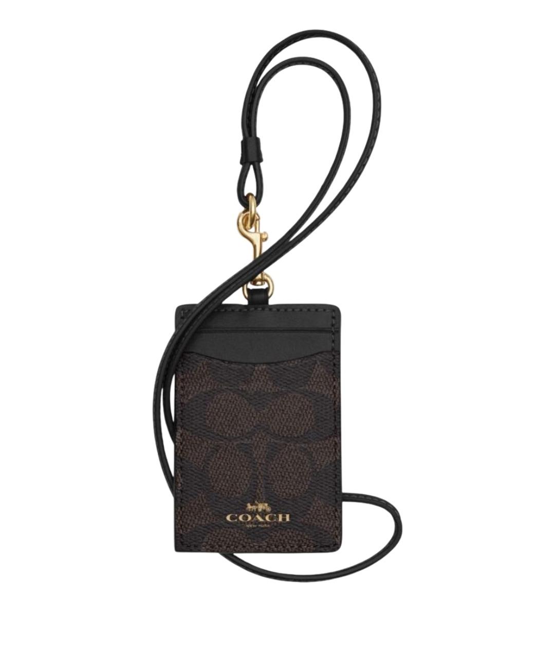COACH Черный кожаный кардхолдер, фото 1
