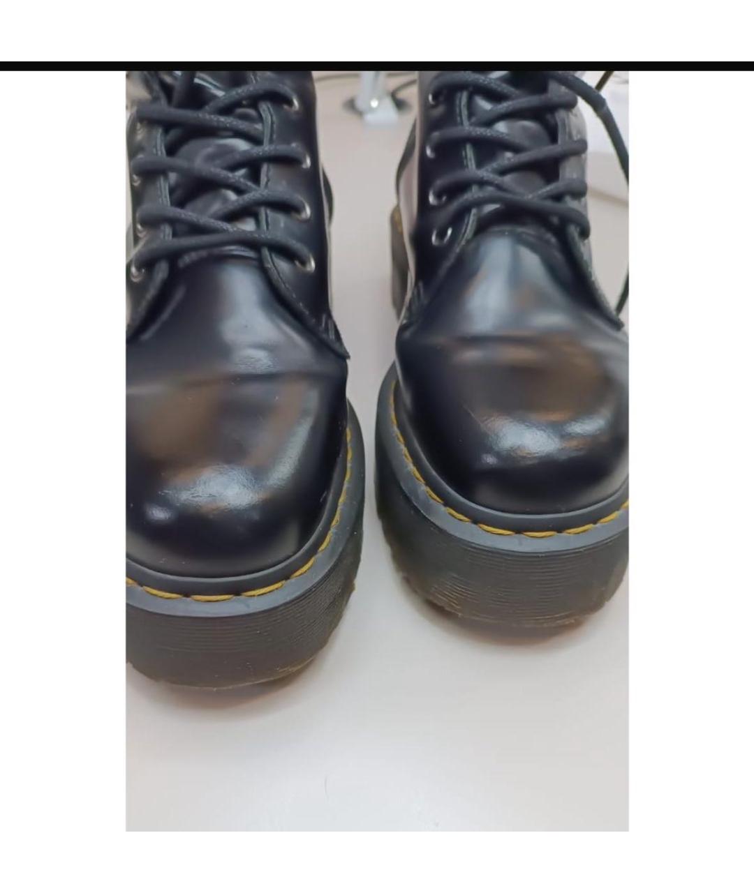 DR. MARTENS Черные кожаные ботинки, фото 5