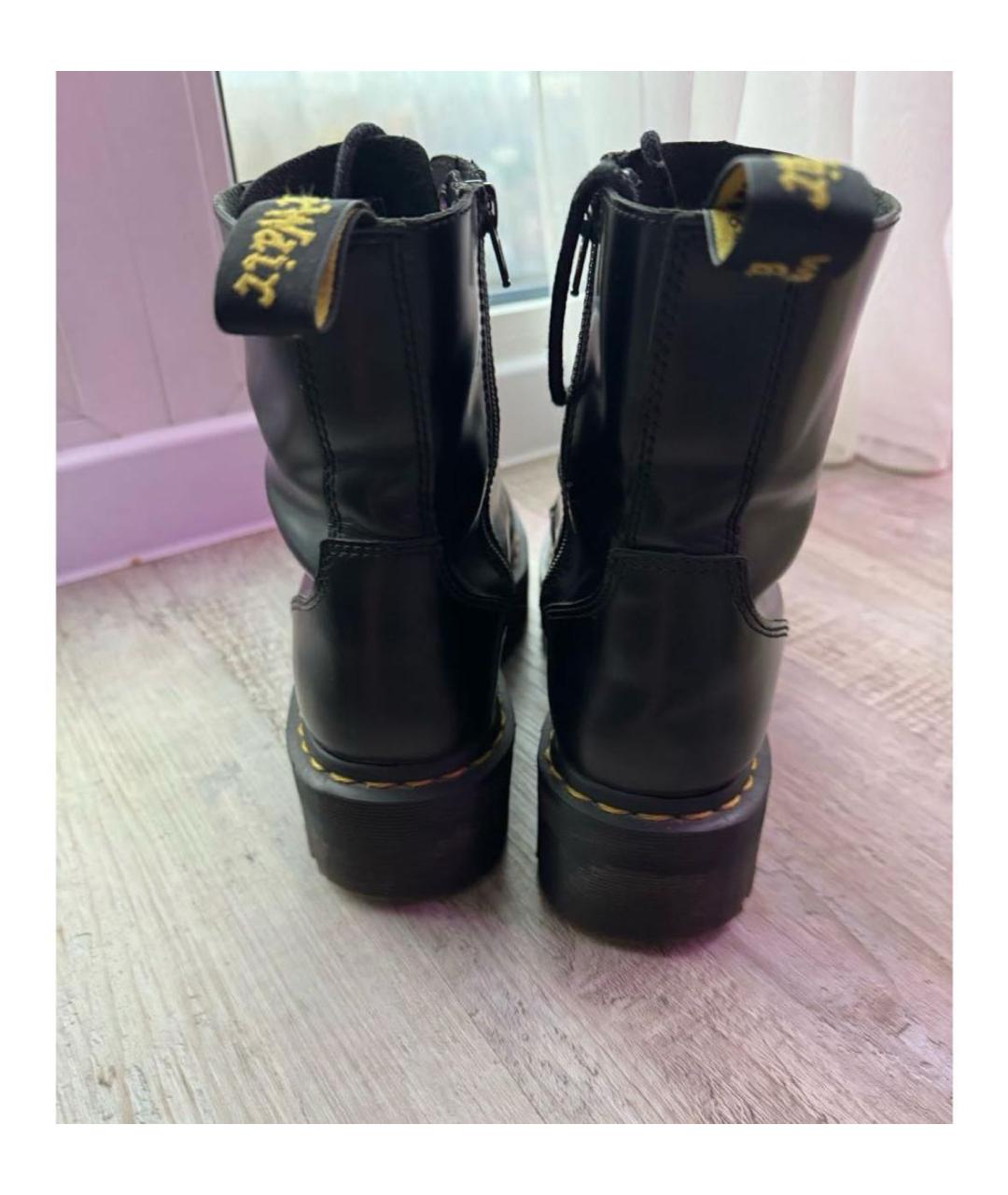 DR. MARTENS Черные кожаные ботинки, фото 4