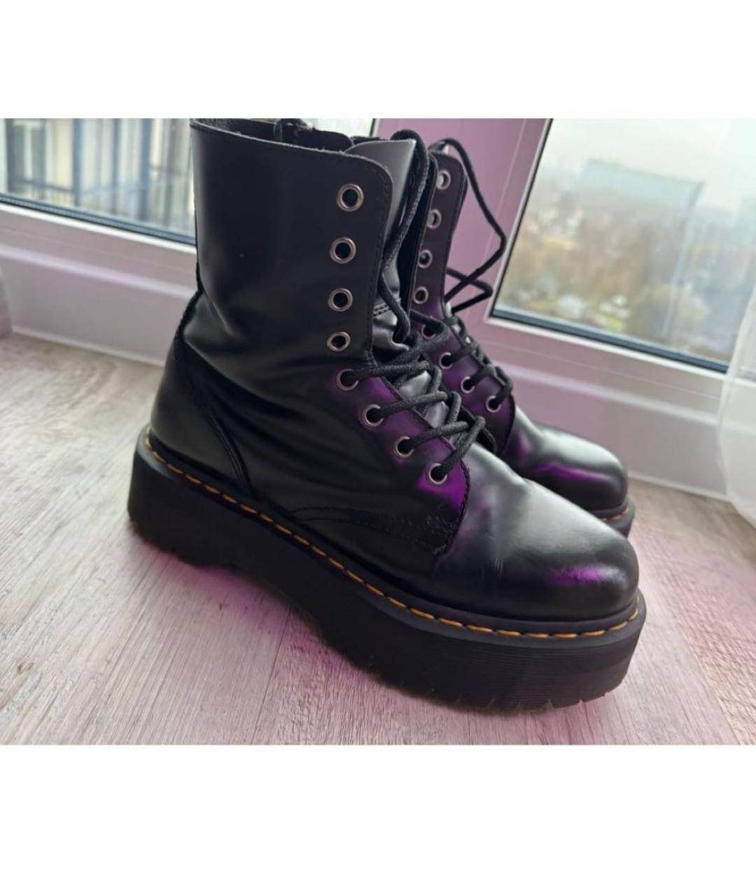 DR. MARTENS Черные кожаные ботинки, фото 9