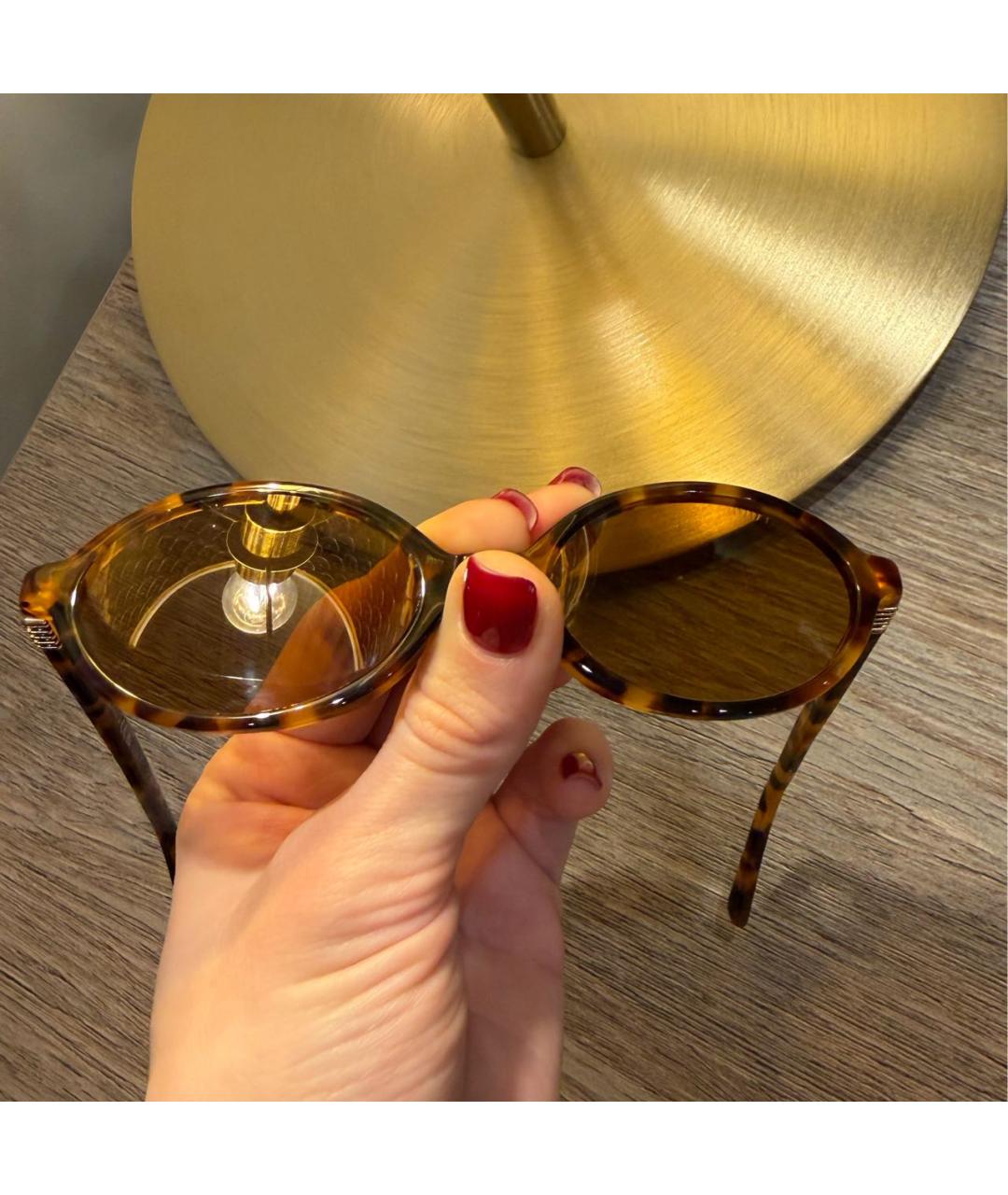 MIU MIU Коричневые пластиковые солнцезащитные очки, фото 4