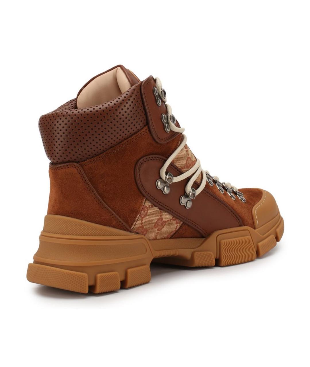 GUCCI Коричневые замшевые ботинки, фото 5