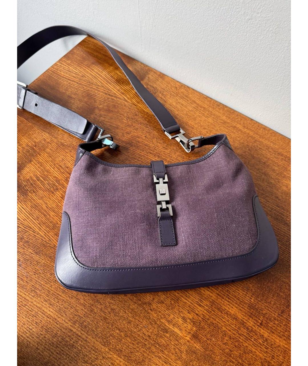 GUCCI Фиолетовая кожаная сумка через плечо, фото 3